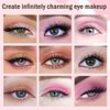 CAKAILA 18Colors Nude Pink Rose Gold Shimmery Eyeshadow Palette Makeup,Light Nude Soft Glitter Sparkly Highly Pigmented Eye Shadow Long Lasting Waterproof Naturing-Looking Blendable for Beginners