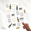 Ovasorve New Years Eve Party Supplies 2025 Temporary Tattoos 40 Gold Silver Foil Styles NYE Party Favors Happy New Years Decorations 2025 NYE Decor