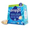 Dropps Odor & Stain Biobased Power Laundry Detergent Pods, Clean & Crisp (32 Count) - HE Compatible Laundry Pods for Fresh Clothes - Laundry Soap Supplies & Recyclable Paperboard Packaging