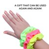 Neon 80s Scrunchies I 12 Pack I Bachelorette Party Favor Hair Ties I Team Bride Hair Ties I Bridesmaid Hair Tie