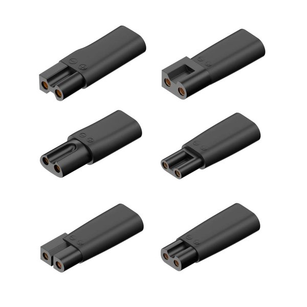 chenyang USB C to DC 5V 2Pin 1.8mm 2.35mm Power Charge Adapter for Electric Hair Clipper Beard Trimmers Shavers Beauty Instruments 6Pcs/Set