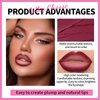 HOSAILY 2 in 1 Gradient Lip Liner Pencil, Matte Nude Lip Liner Plumping Creamy Lipstick, High Pigmented Easy-to-Use Long Lasting Crayon Contour Lipliner Lip Combo Makeup Pen #08
