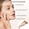 Running man Face Roller-Face and Eye Roller, Gua Sha Massage Tool -Face Neck Eye Body Skin Care,Gua Sha and Massage 2-in-1,Massager for Women