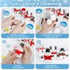 9 Pack Snowman Kit, Christmas Crafts DIY Snowman Kit, Build a Snowman Winter Christmas Activities Set Indoor, Snowman Creative Air Dry Modeling Clay Crafts Kit for Family School Party Favor Supplies