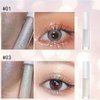 CHARMFORYOU Liquid Glitter Eyeshadow Gel Holographic & Silver Glitter Eye Shadow Makeup Set 2 pcs Shimmer Liquid Eyeshadow Waterproof Long Lasting Shiny Body Glitter Shadow for Women Girls(#01#03)