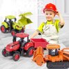 Himeeu Friction Powered Cars Push and Go Cars Toy Farm Trucks Vehicle Tractor with Trailers,Agricultural Vehicles Toys,Party Favors for Boys Girls