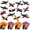 Halloscume 40 Sets Halloween Foam Glider Planes with Cards for Friends Bulk Lightweight Flying Airplane Gliders Toys for Halloween Party Gifts Classroom Prizes Halloween Party Favor and Supplies