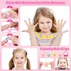 98 Pcs Kids Makeup Kit for Girls, Princess Toys Real Washable Cosmetics Set with Mirror, Hair Ties, Nails, Rings, Earrings, Necklace, Perfect for 3 4 5 6 7 8 Year Old Girls Birthday