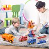 Moritakk Construction Toys for Boys Girls Age 3 4 5 6 7 Years Old, 5 in 1 Construction Vehicles Transform Robot Toys,STEM Bssemble Cars Action Figures Ages 3-8,Christmas Birthday Gift for Kids