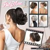 Flufymooz Ponytail Extension, 8 inch Short Claw Ponytail Extension Wavy Curly Jaw Clip in Pony tails Hair Extension Natural Synthetic Hairpiece for Women (Black Brown)