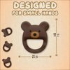 VBRS Brown Bear Baby Teether, Safe Chew Toy for Infants, Soothing Relief for Teething Pain, Cute Animal Shape, Easy Grip for Tiny Hands