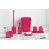 iDesign Round Plastic Trash Can for Bath, Bedroom, Office The Finn Collection –, 7.64" x 10", Magenta