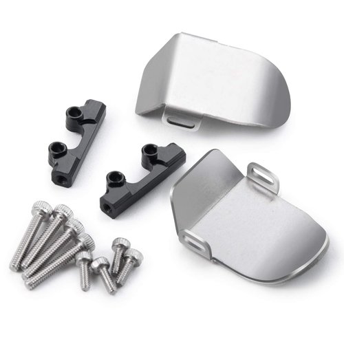 MORLORDY RC Stainless Steel Front Rear Axle Protector Skid Plate Set for 1/24 RC Crawler Car SCX24 Upgrades Accessories