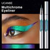 UCANBE Chameleon Liquid Eyeliner - Green Cyan Blue, Multi-Chrome Metallic Shift Eyeliner, Waterproof Glitter Eyeliner with Soft Fine Tip for Multi-Dimensional Eye Looks