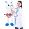 Lrrtwer Doctor Costume for Kids Girls Doctor Lab Coat Outfits Costume with Working Stethosco (blue, 5-6 Y)