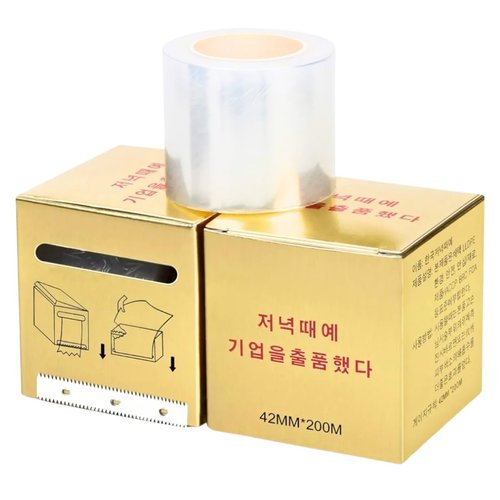 2Pcs Disposable Eyebrow Tattoo Plastic Wrap Preservative Film, Eyebrow Lamination Lash Lift and Microblading Permanent Make Up Supplies, Clear