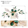 Green Wedding Hair Pieces for Brides Hair Comb for Bride Crystal Bridal Hair Side Comb Rhinestone Hair Accessories for Prom Party (Green-A)