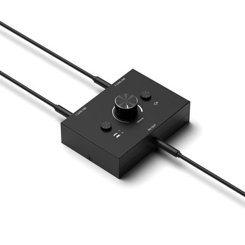 3.5mm Stereo Audio Switch Audio Switcher Passive Speaker Headphone Manual Selector Splitter Box Audio Sharing