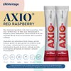AXIO Regular Energy Drink Powder, Red Raspberry, 30 Packets, Instant Energy Powder, Energy Supplement in a Drink Mix, w/B Vitamins, DMAE, L-Theanine, Quercetin, Green Tea & Pine Bark Extract