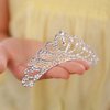 JWICOS Princess Silver Small Crystal Comb Mini Crystal Hair Comb Headband for Girls Rhinestone Comb Accessories for Birthday Party