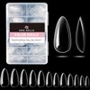 UNA GELLA Gel x Almond Fake Nail Tips - 216pcs Medium Pre-Shaped for Long-Lasting Acrylic Nails, Perfect for DIY at Home Nail Salon - 12 Sizes