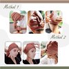 myHomeBody Hair Towel Wrap | Luxury Rapid-Dry Hair-Drying Turban | Ultra Soft and Quick Drying Absorbent Charcoal Fiber, with Coconut Shell Button – Cinnamon