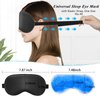 Cavoilu Sleep mask w/Cooling Gel Eye Mask, 2Packs Heated Eye Mask for Sleeping, Reusable Ice Silk Blackout Eye Cover Sleeping Mask for Travel, Home, Office, Yoga, Stocking Stuffers (Black+Pink)