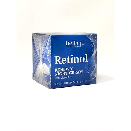 Delfanti Milano • RETINOL RENEWAL Night Face and Neck Cream • Moisturizer with Vitamin C • Made in Italy • 1.7 oz
