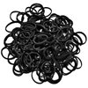 Pet Supply 200ct Tiny Rubber Bands Dog Hair Ties.1/2" Black Rubber Bands for Hair,Mini Rubber Bands for Pets,Dog Grooming Top Knots,Dog Bows,Braids,and Dreadlocks (Black)