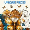 Wooden Puzzles for Adults, 300 Pieces Adult Puzzles, Unique Clock Butterfly Puzzles Gifts for Puzzle Lover, Wooden Puzzle Games (L-13.4 * 12.5in)