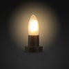 OPALRAY C35 LED Candelabra Bulb, 2W Dimmable, 25W Incandescent Equivalent, High CRI Warm White Light, Frosted Glass Housing, E26 Medium Base, Torpedo Tip, 3 Pack