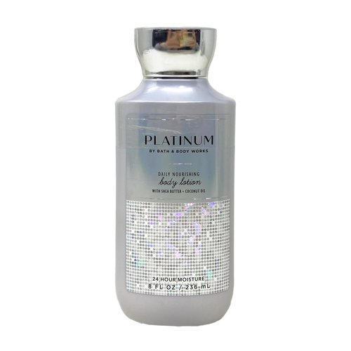 Bath & Body Works Platinum 2 Pack Daily Nourishing Body Lotion Set with a Charcoal Scrub Bar Soap - Full Size