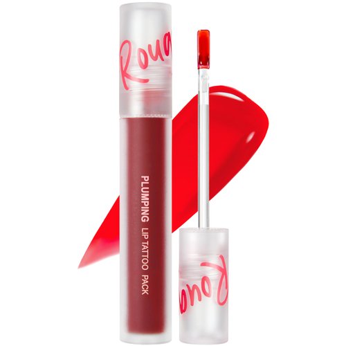 MAXCLINIC Rouge Star Plumping Lip Tattoo (0.17 oz) - 72-HR Long Lasting Waterproof Peel Off Lip Stain - Extreme Lip Plumper Transfer-Proof, Non -Sticky Hydrating Matte Lip Tint Tattoo (Classic Red)