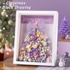 MEIEST Christmas Tree Picture Frame Building Blocks Set,Creative Xmas Building Set with Exquisite Frame,Fantasy Building Bricks Toys,Home Decor (Purple)
