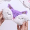 2 Pack Cute Animal Sleep Mask for Girls Cute Cartoon Fox Alpaca Soft Plush Blindfold Sleep Masks Eye Cover for Women Girls Travel Nap Night Sleeping
