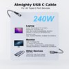 CHENLENIC 20Gbps USB C 3.2 Extension Cable, USBC 3.2 Gen2 Type-c Male to Female Extender Cable Ultra HD 4K@60Hz 240W Charging 20Gbps Data Transfer Compatible with External SSD eGPU