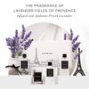 Kimirica The French Note Bath Essential Gift Set | Infused with Authentic French Lavender | Contains Shower Gel, Body Lotion, Bath Salt, Bathing Bar & Lavender Potli with Buds | 5 Piece Set