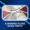 DenTek Cross Flosser Plaque Control Floss Picks, Unique X-Shaped Floss, Flouride Infused Floss Strands, Mouthwash Blast Flavor, 75 Count in Each Pouch (Pack of 2)