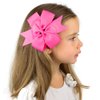 My Lello Medium 4" Girls Split Tails Boutique Grosgrain Hair-Bow Mixed Variety 6 Pack Pink Shades