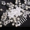 JWICOS Handmade Wedding Hair Comb Clip Pearl Bridal Headpiece Hair Clip Wedding Hair Accessories for Women and Girls
