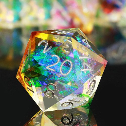 Haxtec DND Dice Set Sharp Edge Resin Dice Set with Dice Case, Polyhedral D&D Dice Set for Dungeons and Dragons TTRPGs DND Gift MTG Table Games Role Playing
