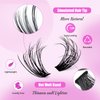 ALUDALASY Fluffy Lash Clusters Kit - 280PCS Wispy Lash Extensions 8-16mm D Curl Natural Look DIY Lash Extension Kit with Waterproof Lash Bond and Seal, Tweezer for At-Home Use (30D+40DKit)
