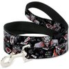 DC Comics Pet Leash, Dog Leash, Joker Brilliantly Twisted Psycho Poses Cards Black Grays, 6 Feet Long 1.0 Inch Wide