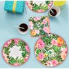 Hawaiian Luau Tropical Party Paper Plates and Napkins 24 9" Plates 24 7" Plate 24 9 Oz Cups 24 Lunch Napkin Decorations for Hawaii Hibiscus Flower Theme Disposable Tableware Birthday Supplies