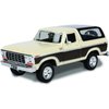 1978 Bronco Ranger XLT with Spare Tire Cream and Brown with Black Camper Shell Timeless Legends Series 1/24 Diecast Model Car by Motormax 79371crm
