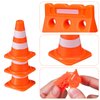 Gadpiparty 24pcs Mini Traffic Cones Plastic Fence Roadblock Signs Playset Construction Road Cones Tiny Marker Cones Roadblock Cone Models Educational Plaything for Kids