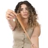 Wide Tooth Wooden Comb | Cepillo Ancho de Madera para Cabello | Natural Hairbrush | Vintage Style Hairbrush | Wood Comb for Gentle Styling | Anti-Static Hair Comb (Fine Tooth Tail Comb)