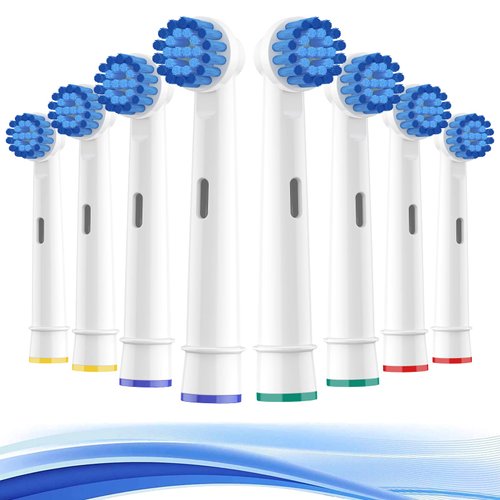 THISONG Sensitive Replacement Brush Heads for Braun Electric Toothbrush, Soft Bristles Provide A Comfortable and Gentle Brushing Experience for Sensitive Gums, Pack of 8