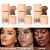 Yeweian Liquid Contour Stick Makeup, Cream Face Bronzer Stick Built-in Sponge Tip, Cool Toned Contour Stick for Women and Girl, Lightweight Blendable Liquid Bronzer Concealer Stick (103 Camel Suede)