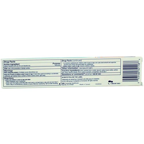 Aquafresh Cavity Protection Fluoride Toothpaste, Cool Mint 5.6 oz (Pack of 3)